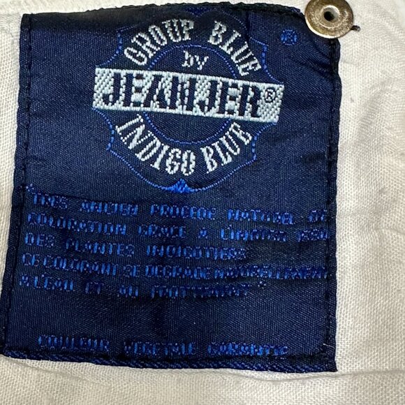 Vintage | Jeanjer Jeans | Diffusion Mini Skirt | White Denim | Size 3/4 - Picture 10 of 15